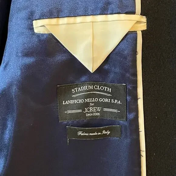 J.Crew Toscana Coat Italian Stadium Cloth Wool Midi City Classic CE180 Black 6 - Picture 14 of 16